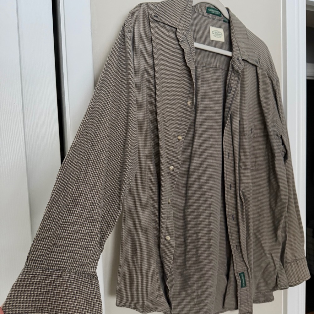 G.H. Bass & Co. Men's Tan Checkered Shirt Jacket